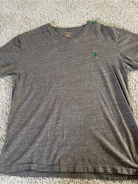 Polo Ralph Lauren Men's brown V-Neck Short Sleeve Shirt - Green Logo